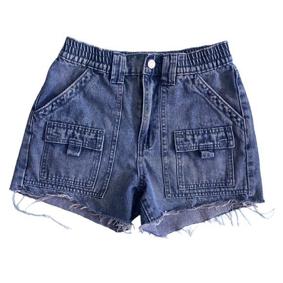 Simple Society Women’s Cargo Shorts Denim Size 5 - Picture 1 of 4